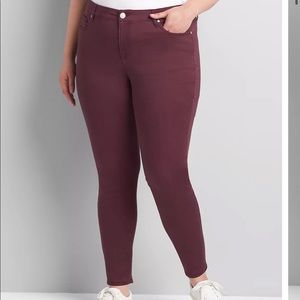 Lane Bryant Jeans Burgandy